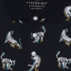 Boys All-Over Animal Printed Polo Collar Tshirt