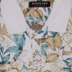 Status Quo Boys All-Over Floral Printed Polo Collar Tshirt