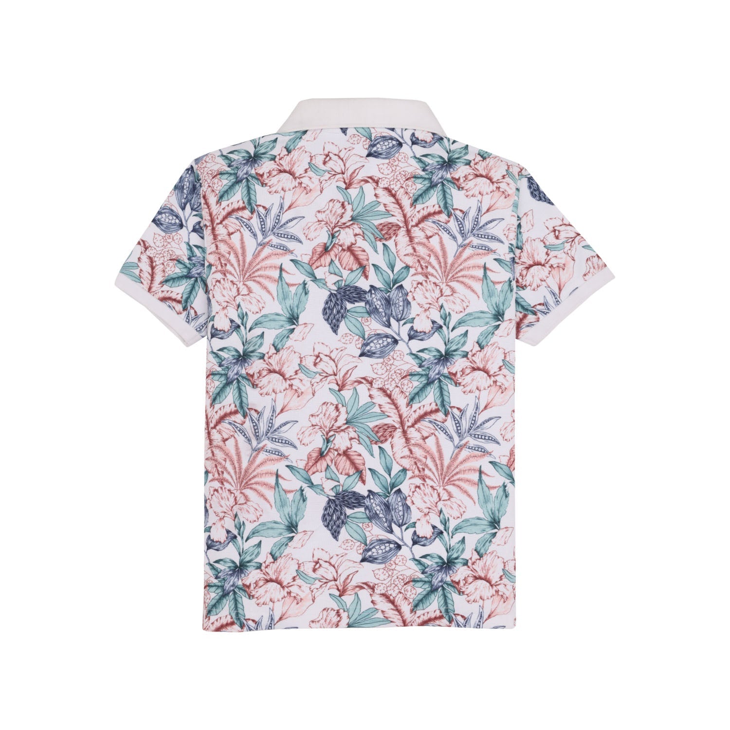 Status Quo Boys All-Over Floral Printed Polo Collar Tshirt