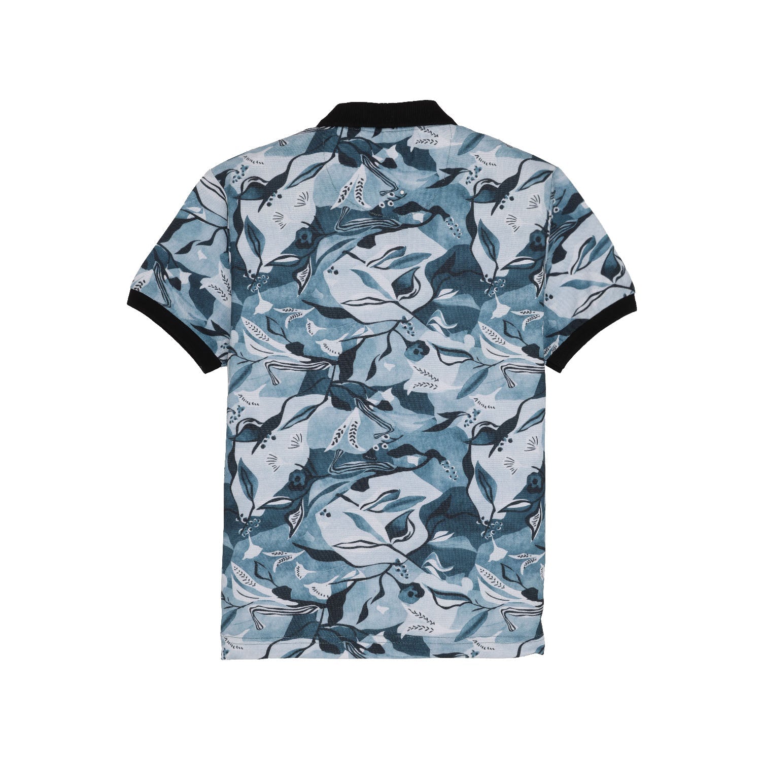 Boys All-Over Abstract Printed Polo Collar Tshirt