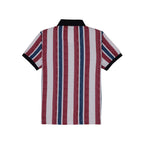 Status Quo Boys All-Over Striped Printed Polo Collar Tshirt