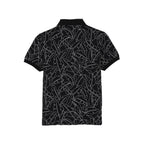 Status Quo Boys All-Over Abstract Printed Polo Collar Tshirt