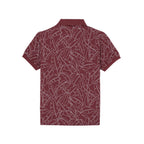 Status Quo Boys All-Over Abstract Printed Polo Collar Tshirt