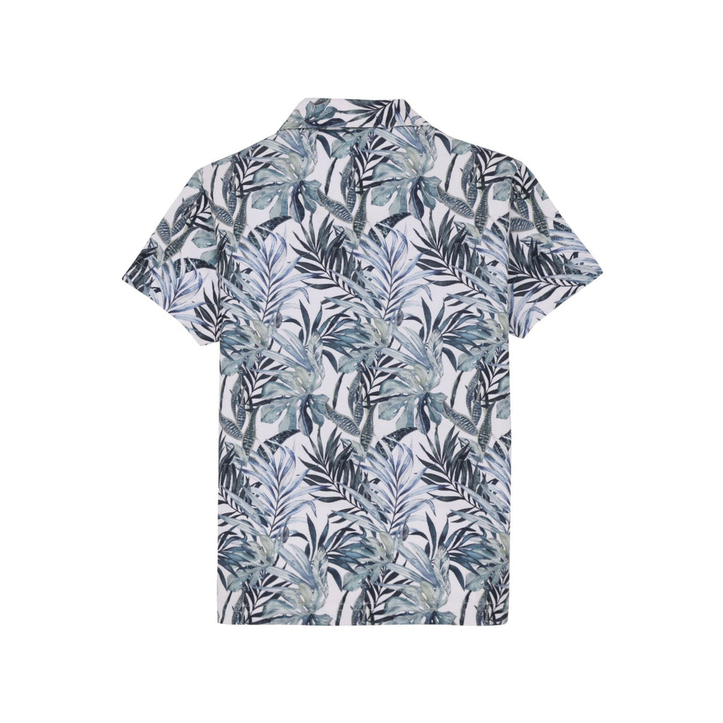 Status Quo Boys All-Over Abstract Printed Polo Collar Tshirt