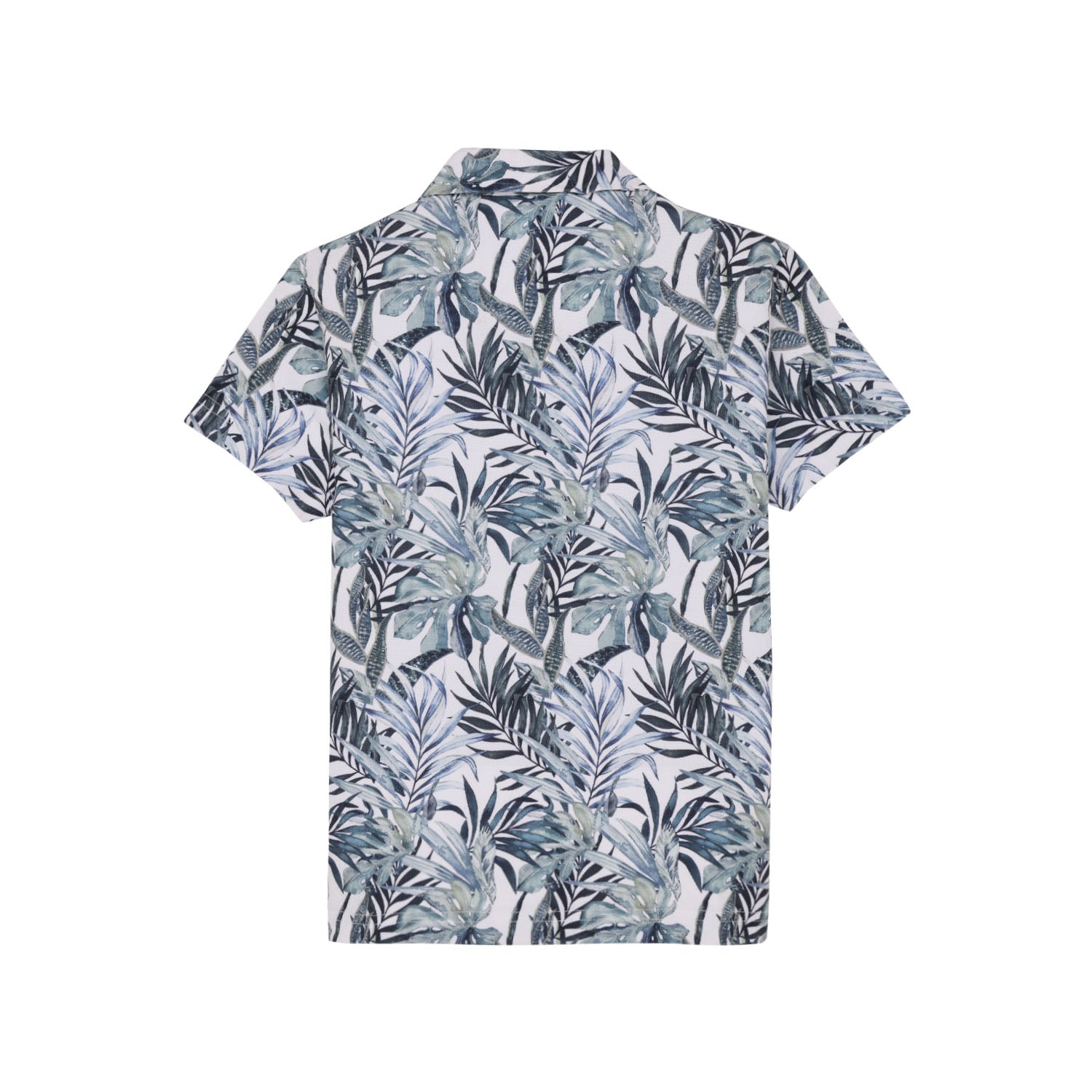 Status Quo Boys All-Over Abstract Printed Polo Collar Tshirt