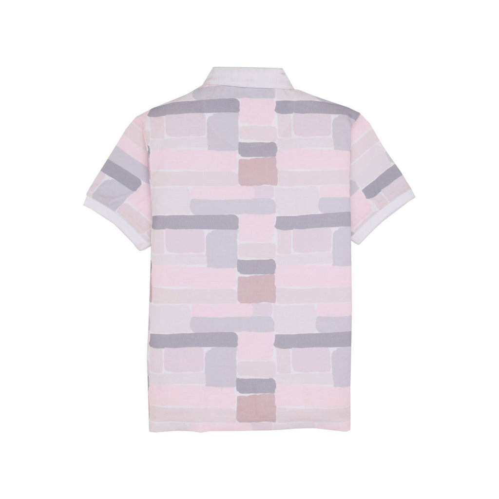 Status Quo Boys All-Over Abstract Printed Polo Collar Tshirt