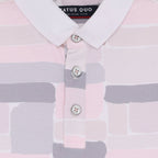 Status Quo Boys All-Over Abstract Printed Polo Collar Tshirt