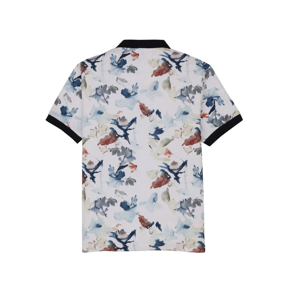Status Quo Boys All-Over Floral Printed Polo Collar Tshirt