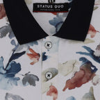 Status Quo Boys All-Over Floral Printed Polo Collar Tshirt
