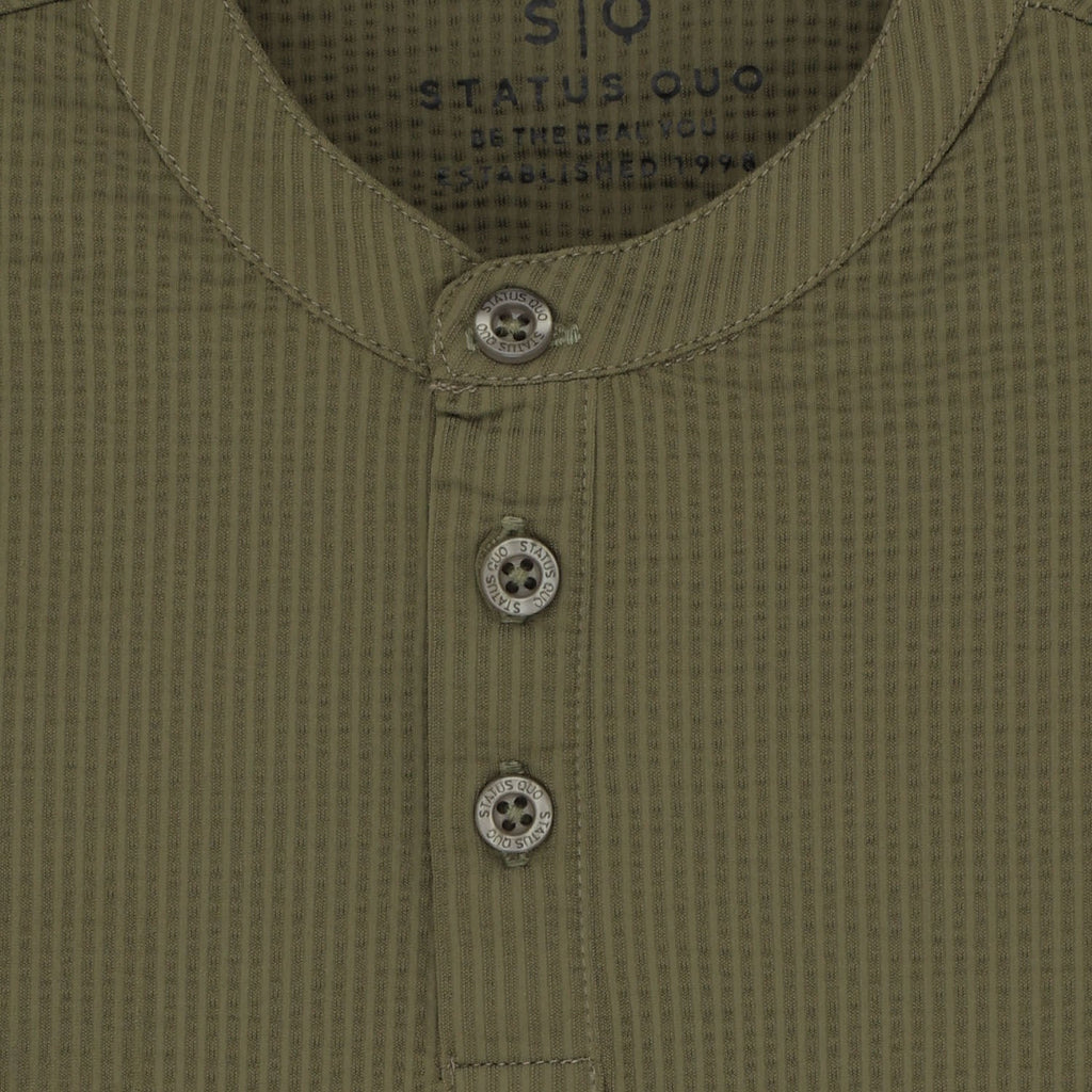 Status Quo Boys All-Over Solid Solid Henley Neck Tshirt