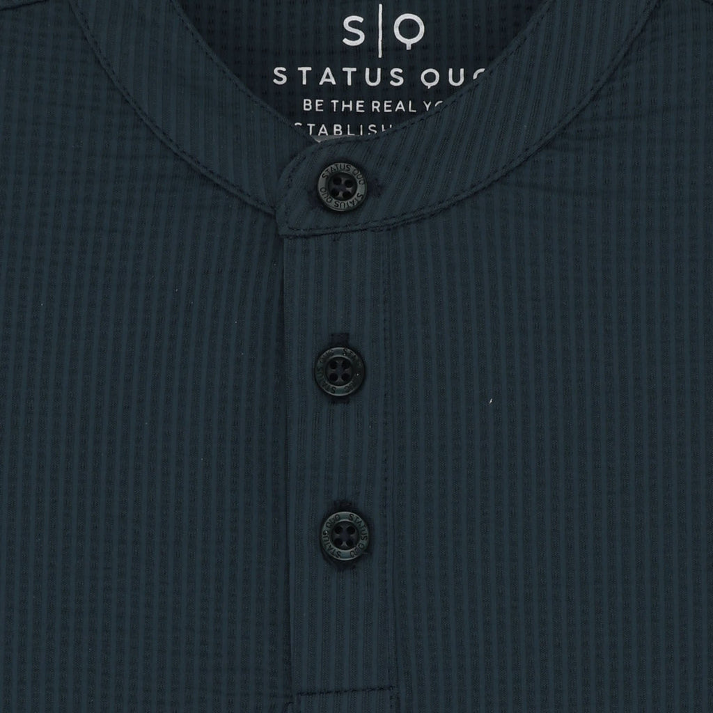 Status Quo Boys All-Over Solid Solid Henley Neck Tshirt