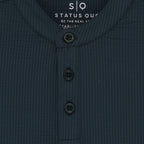 Status Quo Boys All-Over Solid Solid Henley Neck Tshirt