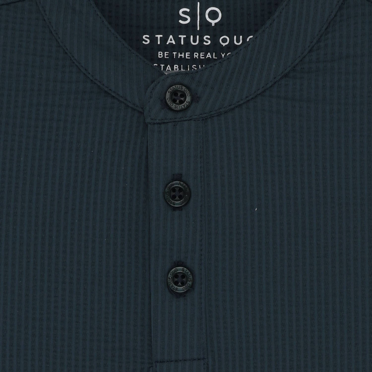 Status Quo Boys All-Over Solid Solid Henley Neck Tshirt