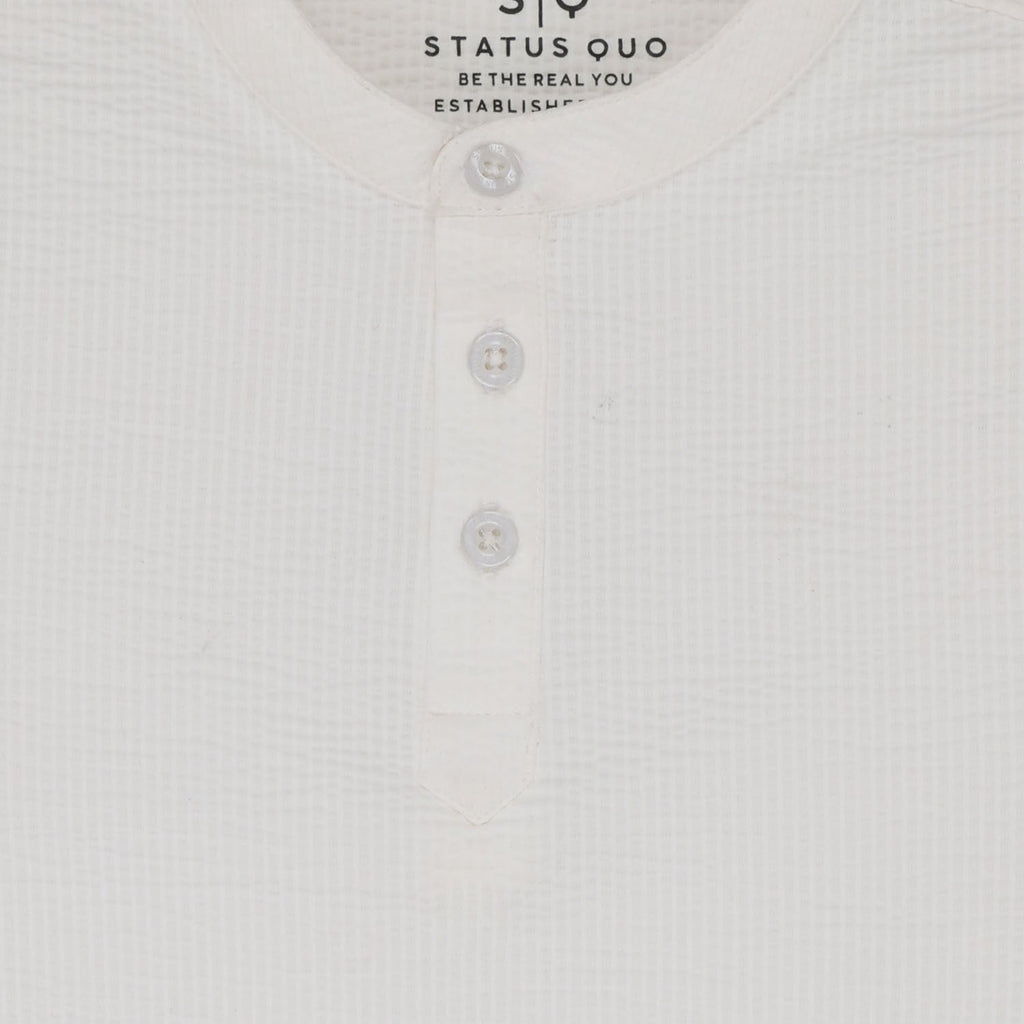 Status Quo Boys All-Over Solid Solid Henley Neck Tshirt