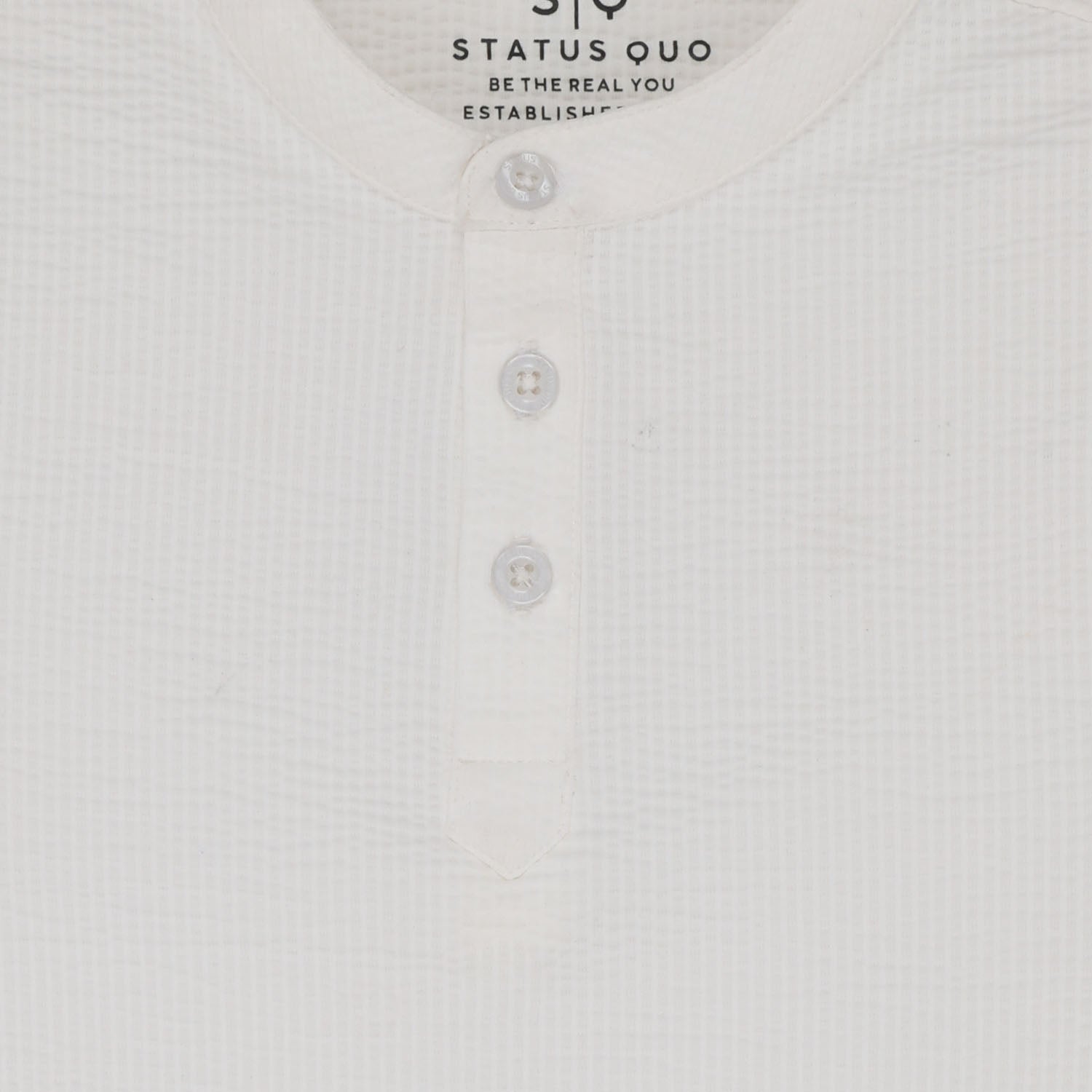 Status Quo Boys All-Over Solid Solid Henley Neck Tshirt