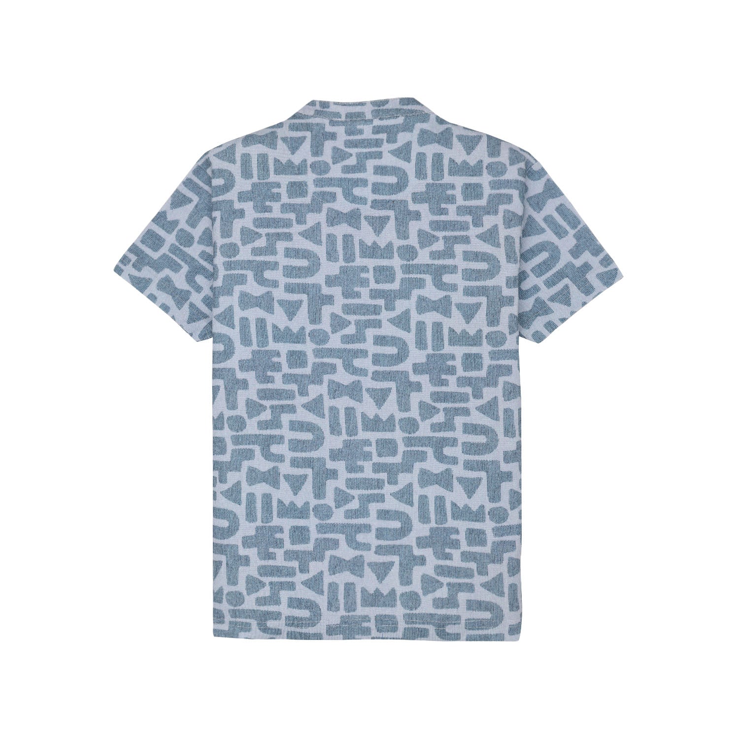 Status Quo Boys All-Over Geometric Printed Henley Neck Tshirt