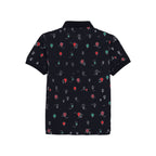 Status Quo Boys All-Over Abstract Printed Polo Collar Tshirt