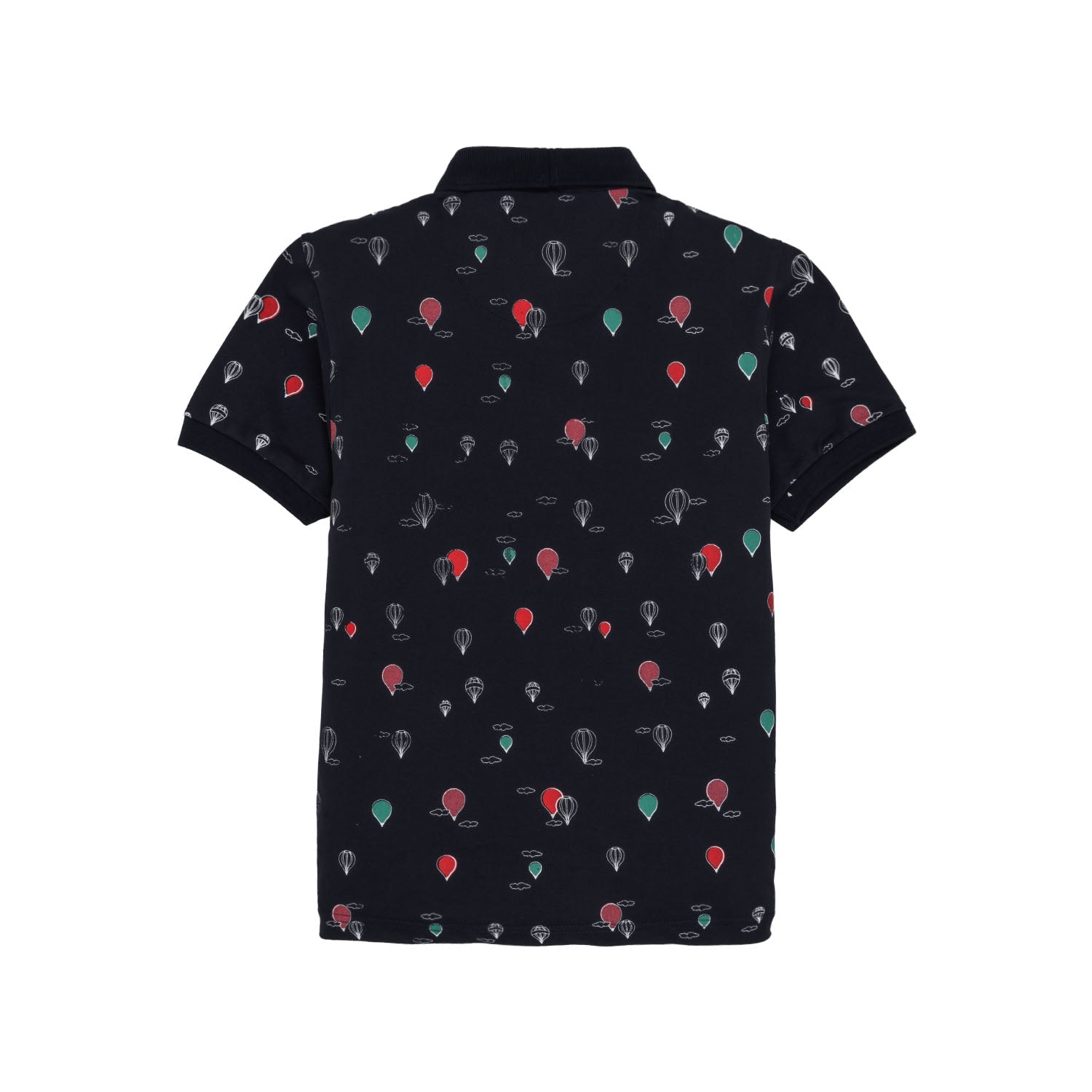 Status Quo Boys All-Over Abstract Printed Polo Collar Tshirt