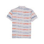 Status Quo Boys All-Over Striped Printed Polo Collar Tshirt