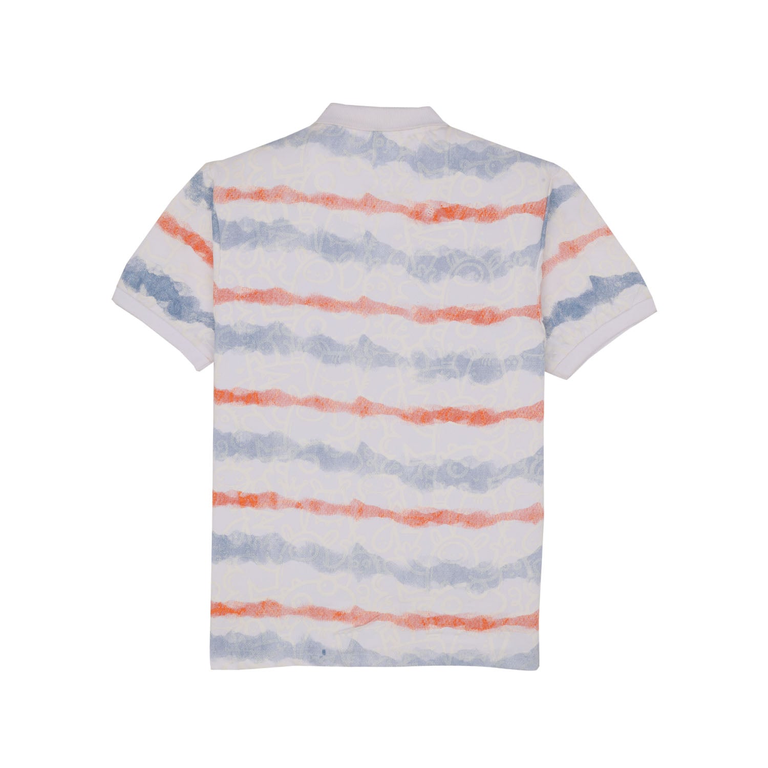 Status Quo Boys All-Over Striped Printed Polo Collar Tshirt