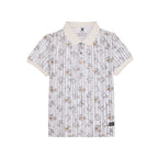 Status Quo Boys All-Over Abstract Printed Polo Collar Tshirt