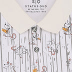 Status Quo Boys All-Over Abstract Printed Polo Collar Tshirt