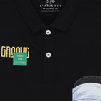Status Quo Boys Full-Front Graphic Printed Polo Collar Tshirt