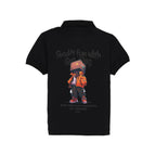 Status Quo Boys Placement Graphic Printed Polo Collar Tshirt