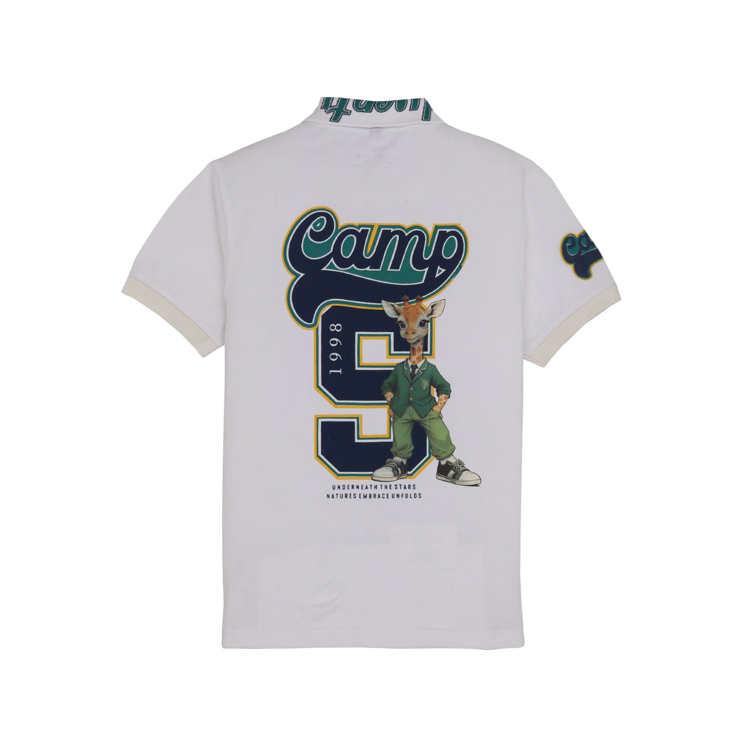 Status Quo Boys All-Over Graphic Printed Polo Collar Tshirt