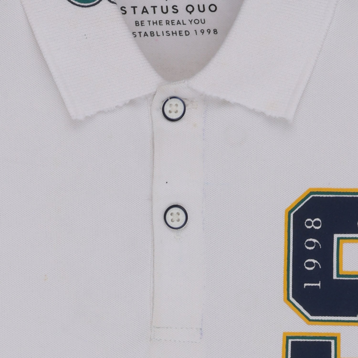 Status Quo Boys All-Over Graphic Printed Polo Collar Tshirt