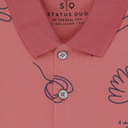 Status Quo Boys All-Over Floral Printed Polo Collar Tshirt