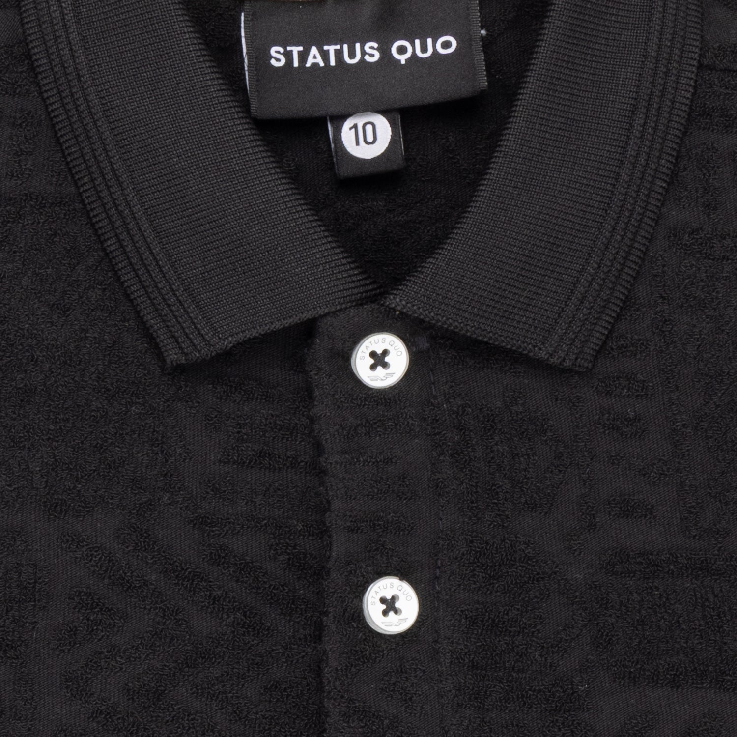 Status Quo Boys Textured Half Sleeves Polo Shirt With Button Detailing