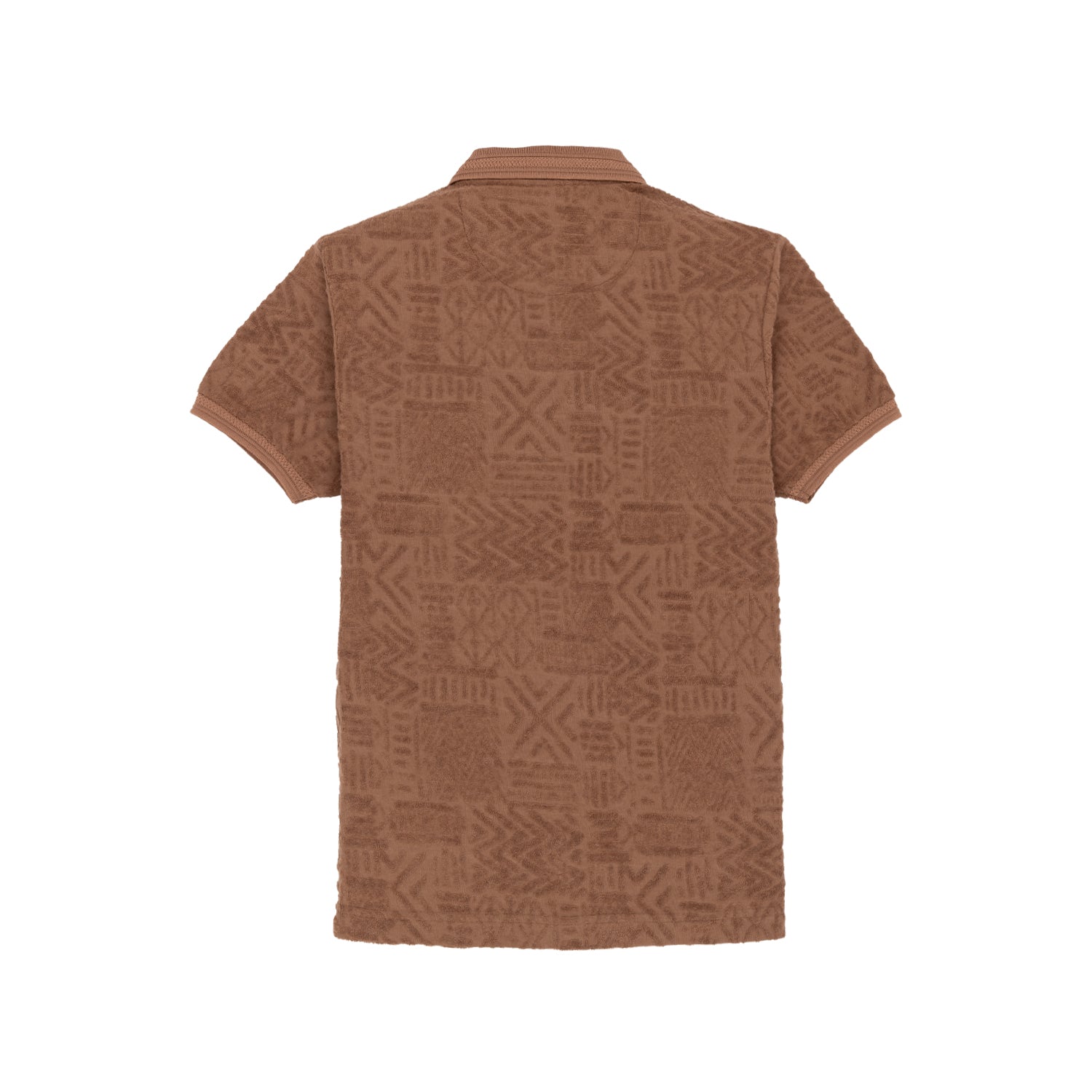 Boys Textured Half Sleeves Polo Shirt With Button Detailing Secondary image