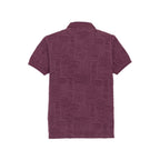 Status Quo Boys Textured Half Sleeves Polo Shirt With Button Detailing.