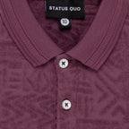 Status Quo Boys Textured Half Sleeves Polo Shirt With Button Detailing.