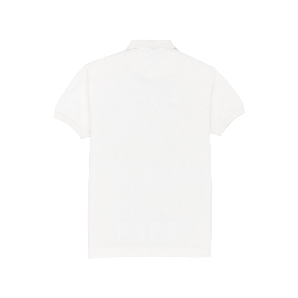 Boys Textured Half Sleeves Polo Shirt With Button Detailing