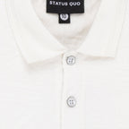 Boys Textured Half Sleeves Polo Shirt With Button Detailing