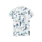 Status Quo Boys Abstract Print All-Over Polo Shirt With Contrast Collar & Half Sleeves