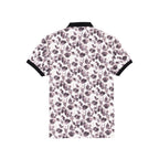 Status Quo Boys All-Over Tropical Print Polo Collar Half Sleeve T-Shirt