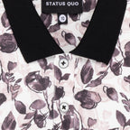 Status Quo Boys All-Over Tropical Print Polo Collar Half Sleeve T-Shirt