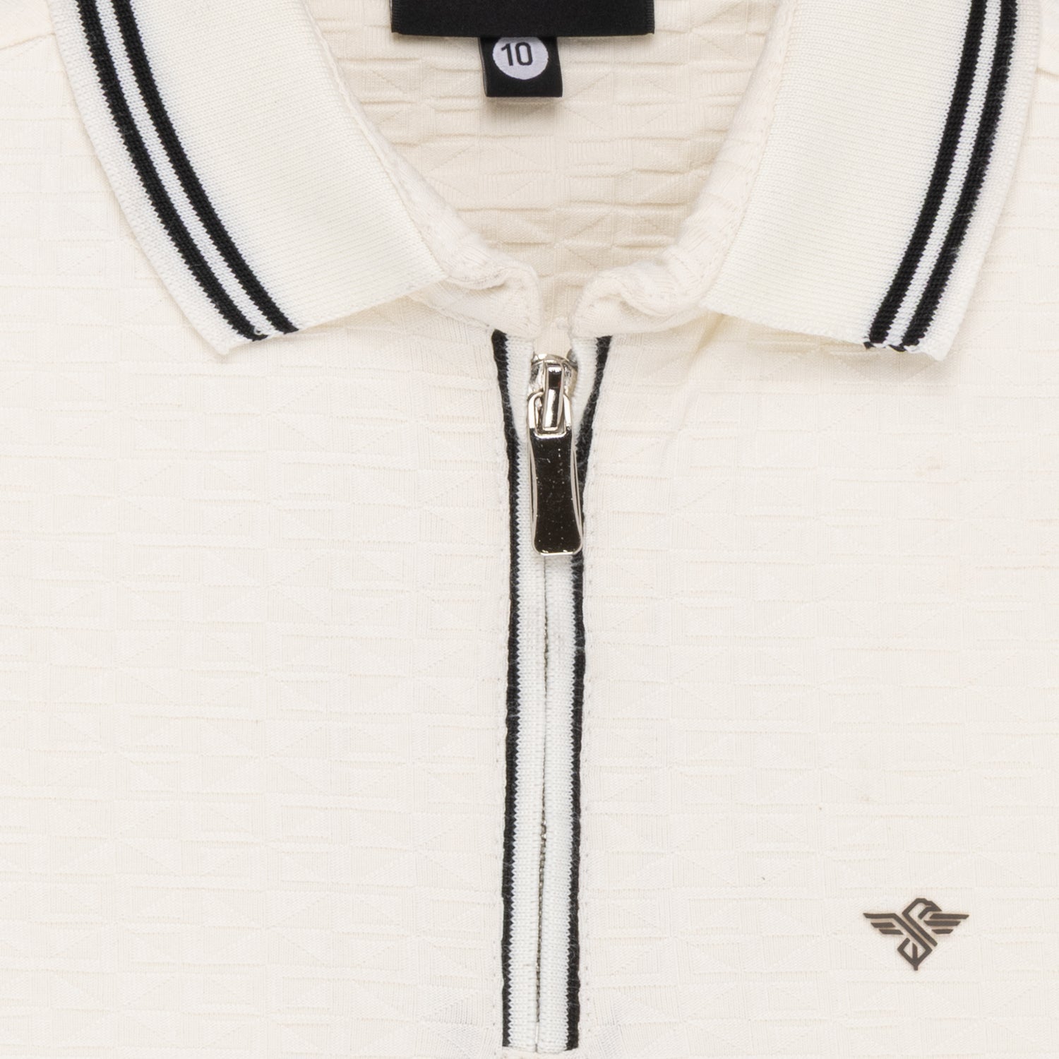 Status Quo Boys Textured Solid Half Sleeves Regular Fit Polo T-Shirt With Tipping Details
