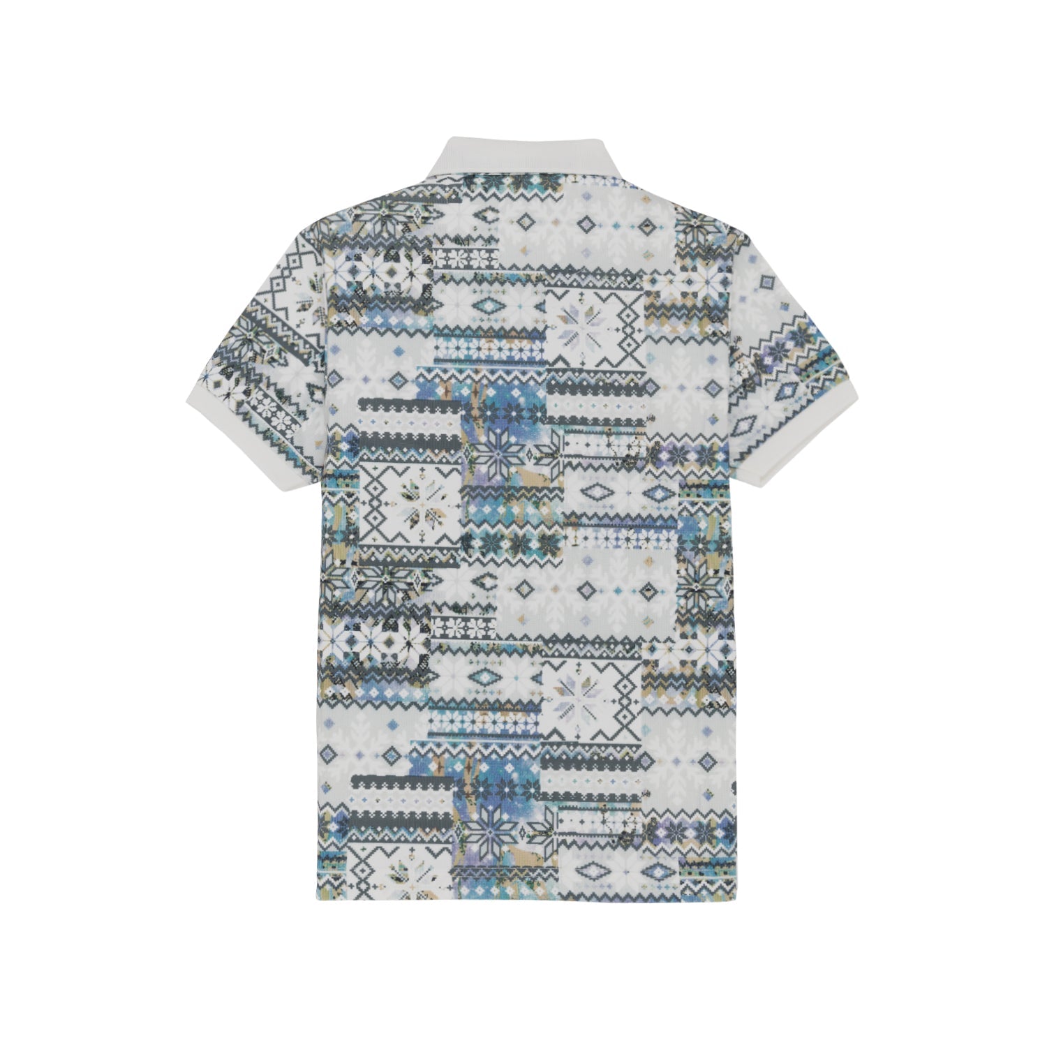 Status Quo Boys Geometric Print All-Over Half Sleeve Polo T-Shirt Secondary image
