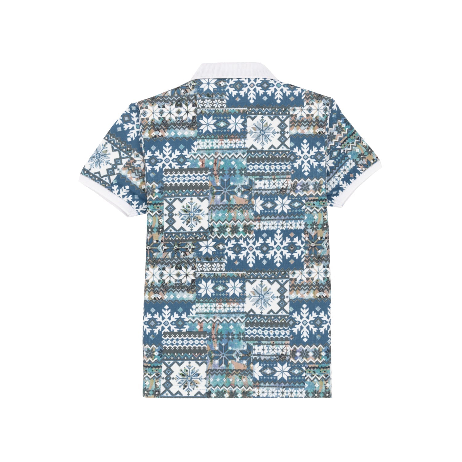 Status Quo Boys Geometric Print All-Over Half Sleeve Polo T-Shirt Secondary image