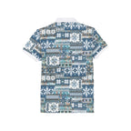 Status Quo Boys Geometric Print All-Over Half Sleeve Polo T-Shirt