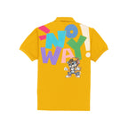 Status Quo Boys Polo Collar Half Sleeve T-Shirt With Front And Back Typography Print