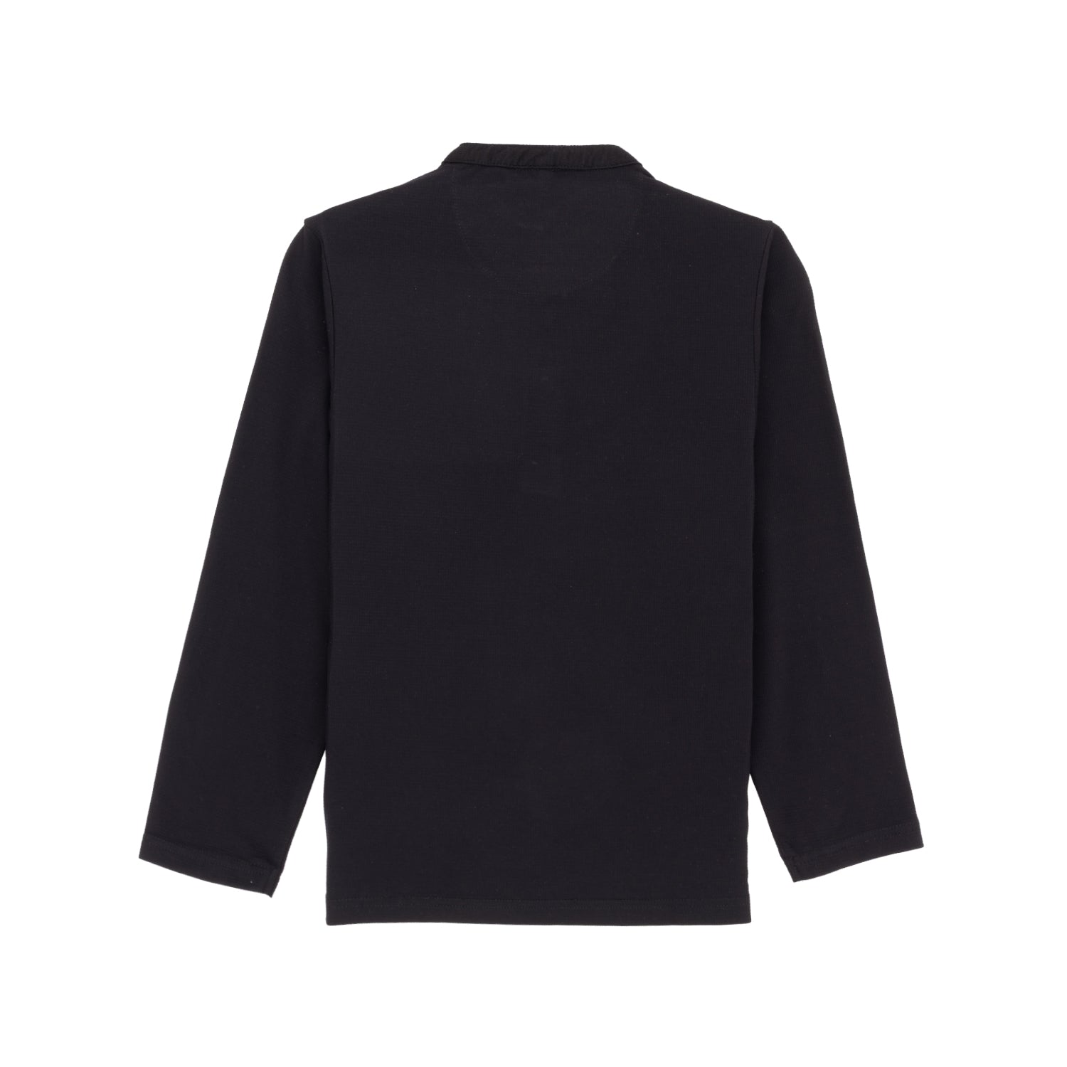 Status Quo Boys Solid Henley Neck Full Sleeves Regular Fit T-Shirt With Chest Brand Logo