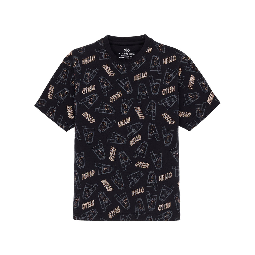 Boys All Over Printed Round Neck Cord Sets