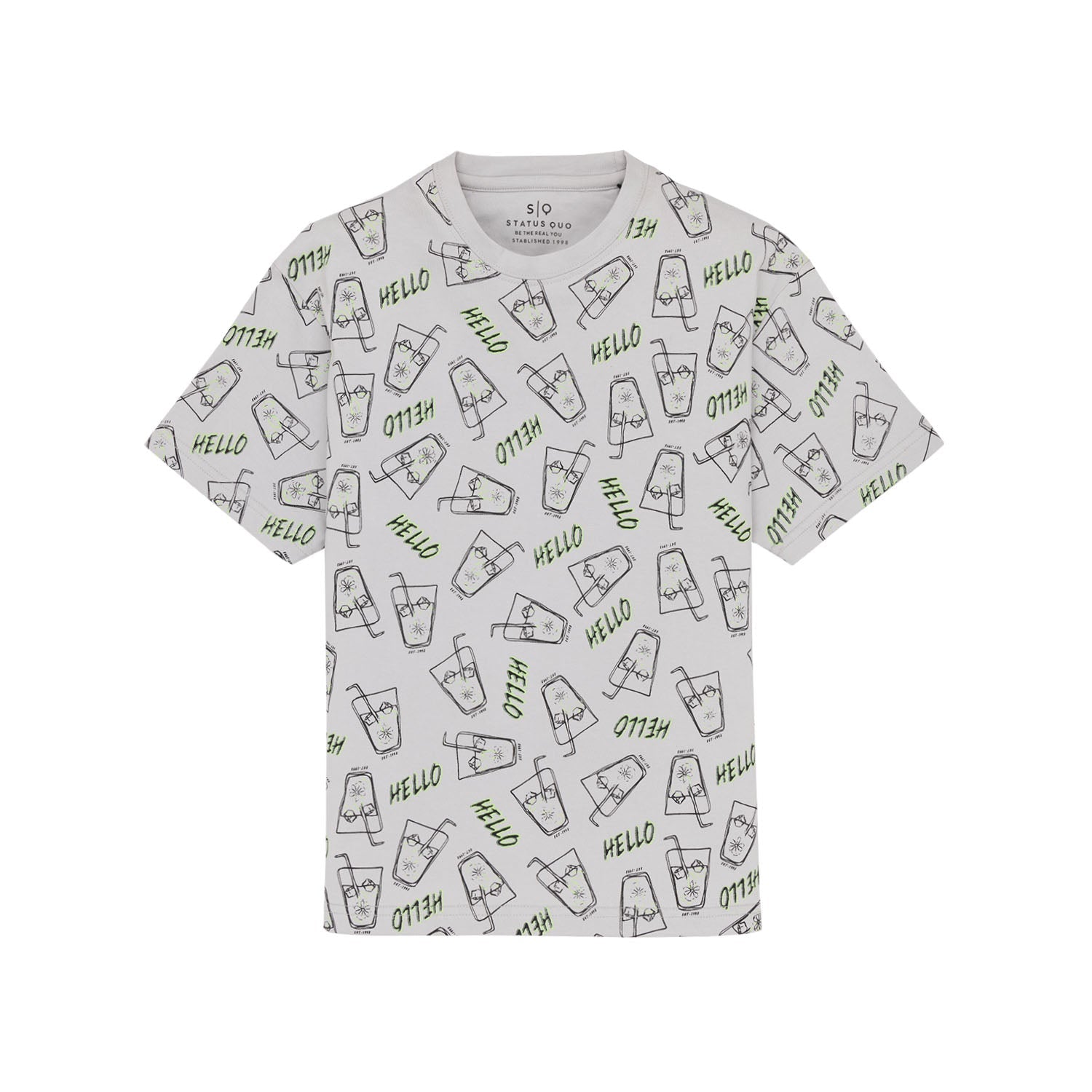 Boys All Over Printed Round Neck Cord Sets