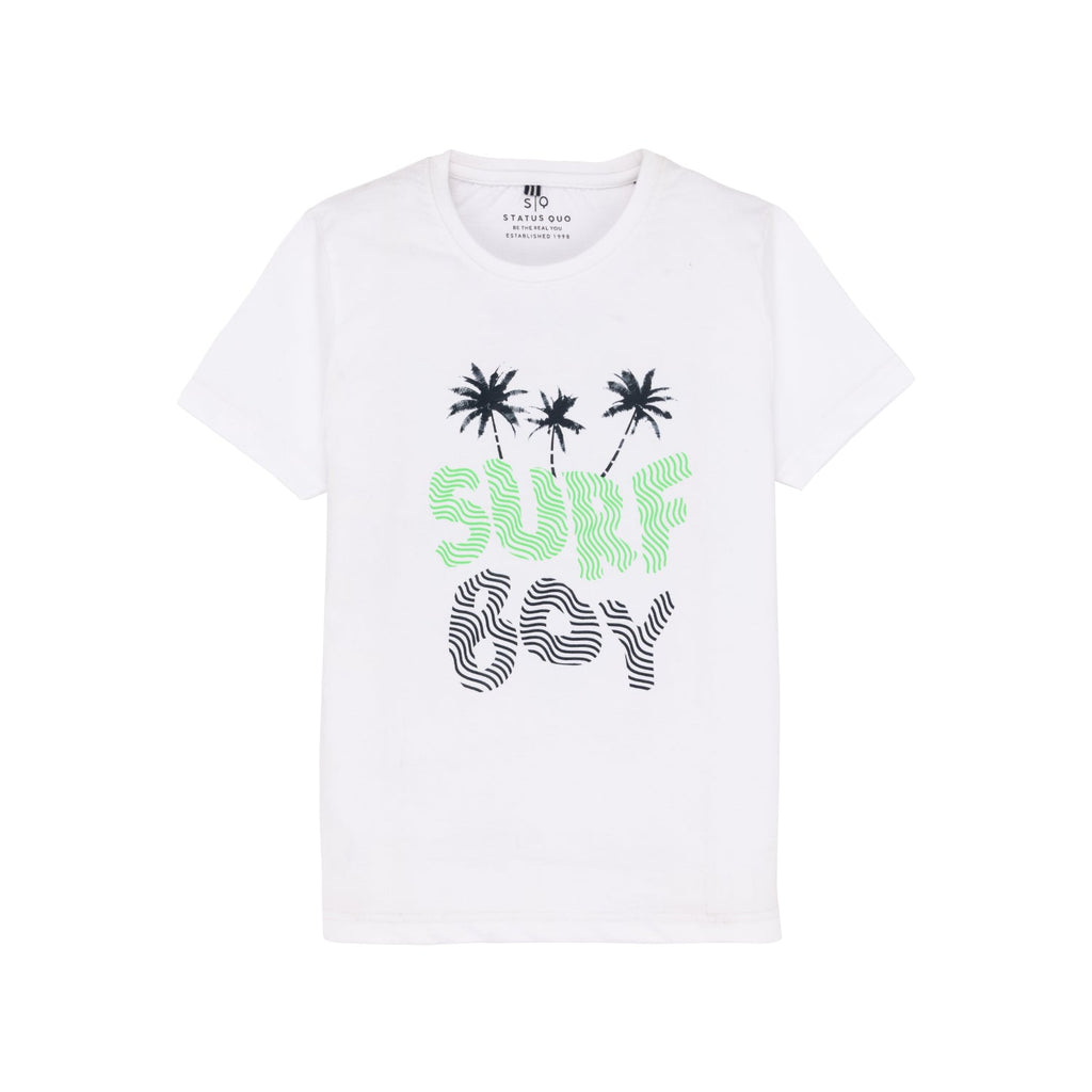 Status Quo Boy's Tropical Printed Regular fit Co-ord Set with T-shirt & Short