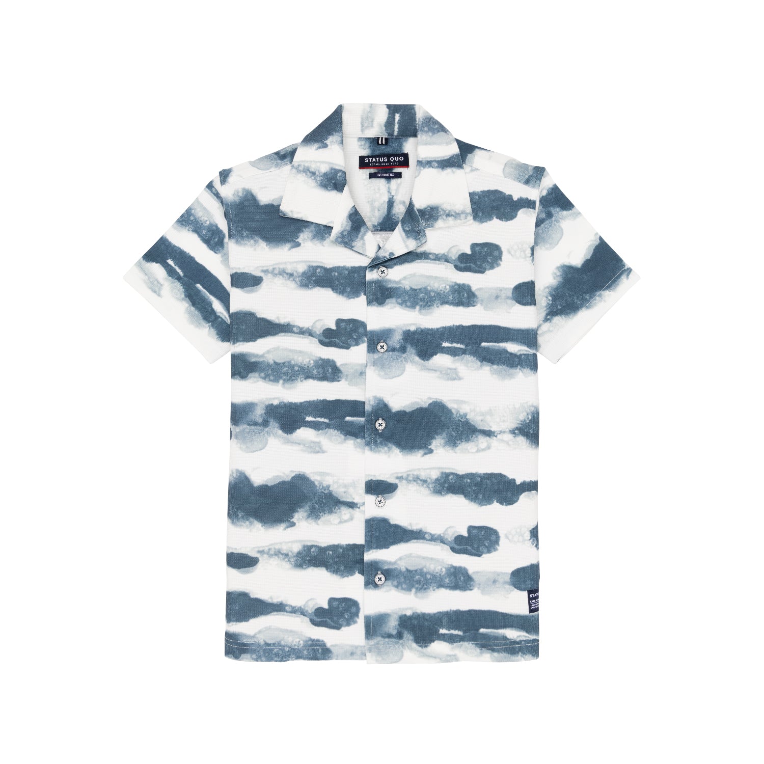 Status Quo Boy's Tie & Die Printed Regular Fit Co-ord Set with Shirt & Short